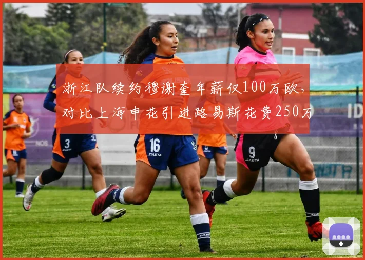 浙江队续约穆谢奎年薪仅100万欧，对比上海申花引进路易斯花费250万欧性价比悬殊